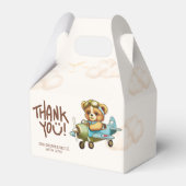 Whimsical Waterverf Vliegtuig Teddybeer Bedankdoosjes (Voorkant Zijde)