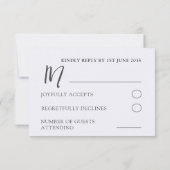 Whimsical Waterverf Wild Flower & Paars Wedding RSVP Kaartje (Achterkant)
