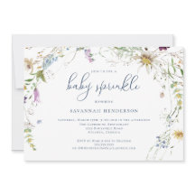 Whimsical Waterverf Wildflower Baby Sprinkle