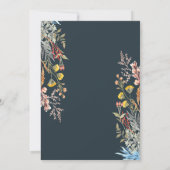 Whimsical Waterverf Wildflower Gedroogd 50e Kaart (Achterkant)