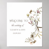 Whimsical Waterverf Wildflower Poster (Voorkant)