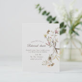 Whimsical Waterverf Wildflower repesal Dinner Kaart (Staand voorkant)