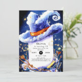 Whimsical Waterverf Wizard Verjaardag Kaart (Staand voorkant)