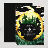 Whimsical Waterverf Woodland Birthday Kaart (Voorkant / Achterkant)