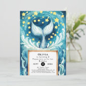 Whimsical Waterverf Zeemeermin Verjaardag Kaart (Staand voorkant)