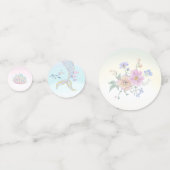 Whimsical Waterverf Zeemeermin Verjaardagsfeest Confetti (Achterkanten)