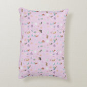 Whimsical Waterverf Zeemeerminnen Monogram Accent Kussen (Achterkant (Verticaal))