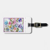 Whimsical-Waterverven Bagagelabel (Voorkant horizontaal)