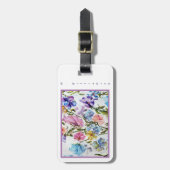 Whimsical-Waterverven Bagagelabel (Voorkant verticaal)