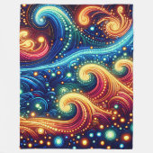 "Whimsical Waves - Levendige oceaankunst" Fleece Deken (Voorkant)