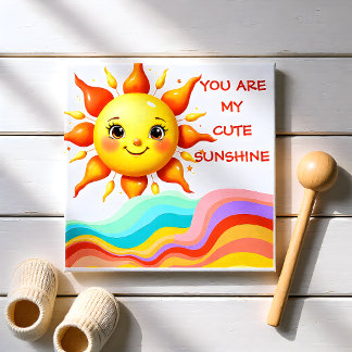 Whimsical Waves Sunshine Nursery Canvas Afdruk