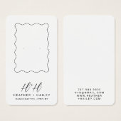 Whimsical Wavy Border Display Kaart (Voorkant /achterkant)