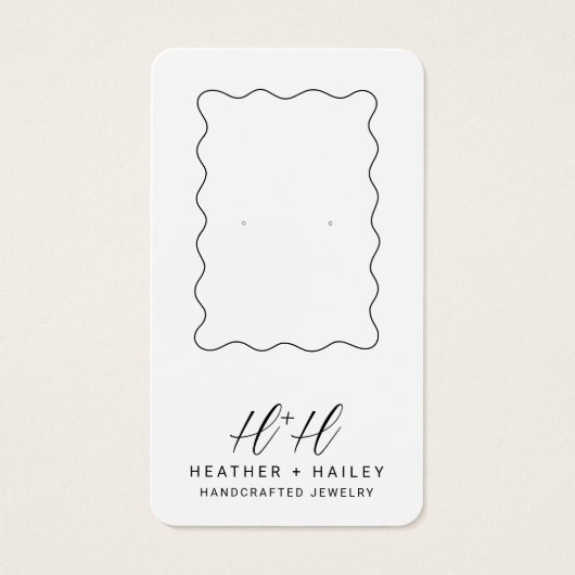 Whimsical Wavy Border Display Kaart (Voorkant)