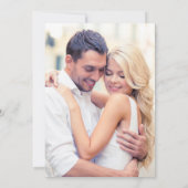 Whimsical Wavy Frame Cream Photo Engagement Party Kaart (Achterkant)