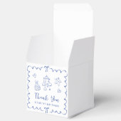 Whimsical Wavy Lijst Baby Boy Shower Bedankt Bedankdoosjes (Geopend)