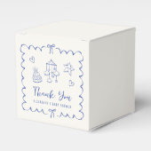 Whimsical Wavy Lijst Baby Boy Shower Bedankt Bedankdoosjes (Voorkant Zijde)