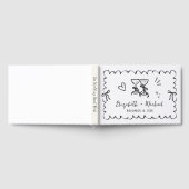 Whimsical Wavy Lijst Hand getrokken bruiloft Gastenboek (Volledig)
