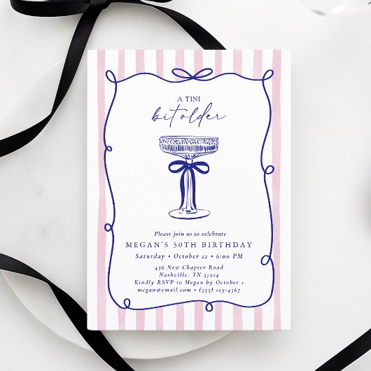 Whimsical Wavy Lijst Tini Bit Ouder 30ste Verjaard Kaart