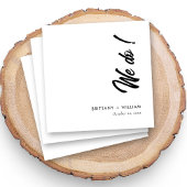 Whimsical 'We Do' Script Persoonlijk Huwelijk Servet