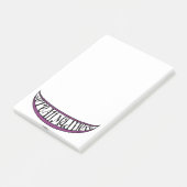Whimsical We zijn allemaal Mad Hier Smile Post-it® Notes (Schuin)