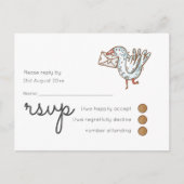 Whimsical Weddenschap Chronologie RSVP Doodle Art Uitnodiging Briefkaart (Voorkant)