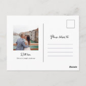 Whimsical Wedding Bells Fotohuwelijksaankondiging Briefkaart (Achterkant)