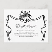 Whimsical Wedding Bells Fotohuwelijksaankondiging Briefkaart (Voorkant)