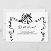 Whimsical Wedding Bells Fotohuwelijksaankondiging Kaart (Voorkant)