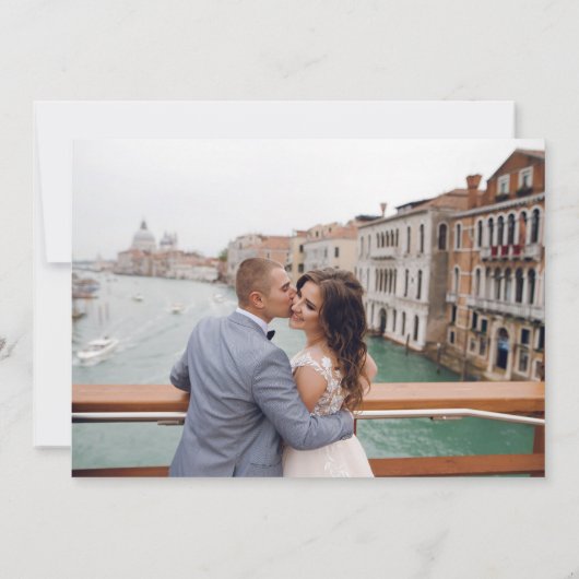 Whimsical Wedding Bells Fotohuwelijksaankondiging Kaart (Achterkant)