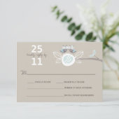 Whimsical Wedding Brown is eigenaar van Branch RSV RSVP Kaartje (Staand voorkant)