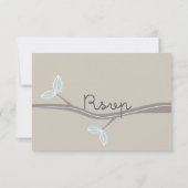 Whimsical Wedding Brown is eigenaar van Branch RSV RSVP Kaartje (Achterkant)