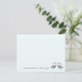 Whimsical Wedding Brown Owls Tree Branch Hartelijk Bedankkaart (Staand voorkant)