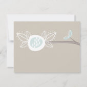 Whimsical Wedding Brown Owls Tree Branch Hartelijk Bedankkaart (Achterkant)
