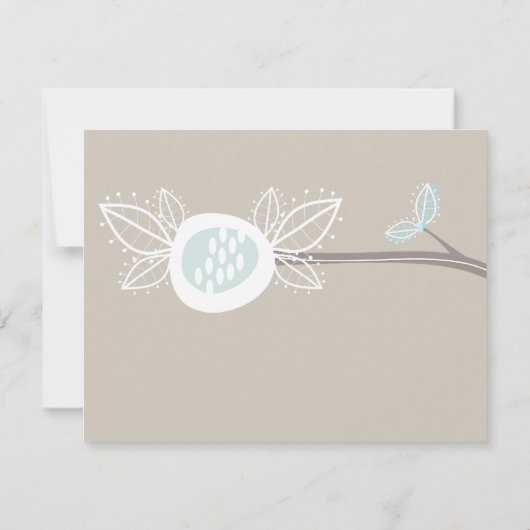 Whimsical Wedding Brown Owls Tree Branch Hartelijk Bedankkaart (Achterkant)