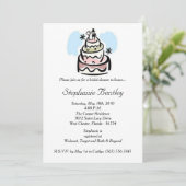Whimsical Wedding Cake Bridal Shower Kaart (Staand voorkant)