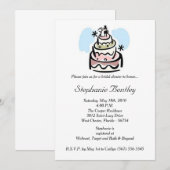 Whimsical Wedding Cake Bridal Shower Kaart (Voorkant / Achterkant)