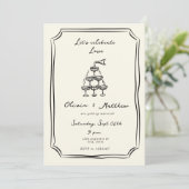 Whimsical Wedding Champagne Tower Kaart (Staand voorkant)
