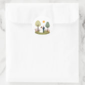 Whimsical Wedding Couple Sticker (Tas)
