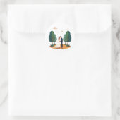 Whimsical Wedding Couple Sticker (Tas)