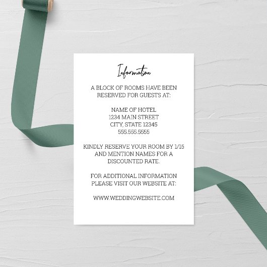 Whimsical Wedding Enclosure Kaart