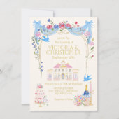 Whimsical Wedding French Chateau Mansion Kaart (Voorkant)