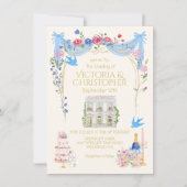 Whimsical Wedding French Chateau Mansion Kaart (Voorkant)