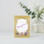 Whimsical Wedding Insert Kaart | FAUX Gold Foil (Staand voorkant)