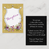 Whimsical Wedding Insert Kaart | FAUX Gold Foil (Voorkant / Achterkant)