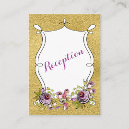 Whimsical Wedding Insert Kaart | FAUX Gold Foil