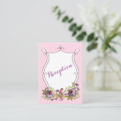 Whimsical Wedding Insert Kaart | Waterverf Florals (Staand voorkant)