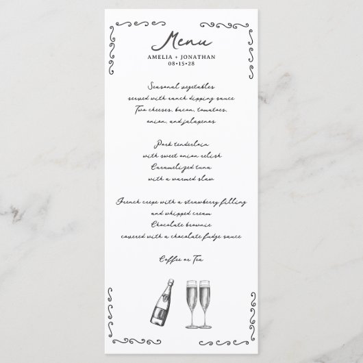 Whimsical Wedding Menu (Voorkant)