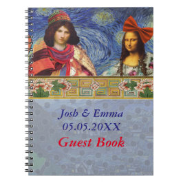 Whimsical Wedding Mona Lisa Guest Book Notitieboek