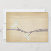 Whimsical Wedding Owls Woodland Rustic Wedding Kaart (Achterkant)