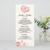 Whimsical Wedding Red Heat Wedding Menu (Staand voorkant)